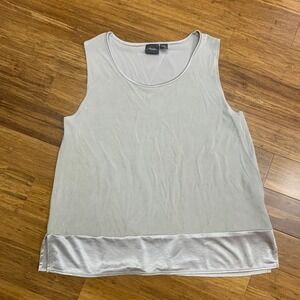 Travelers by Chico's Tank Top Womens Size Large Sleeveless Layering Satin Accent